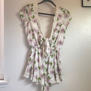 Really fun floral LF romper!